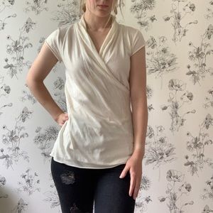 CAbi Cream Wrap Top